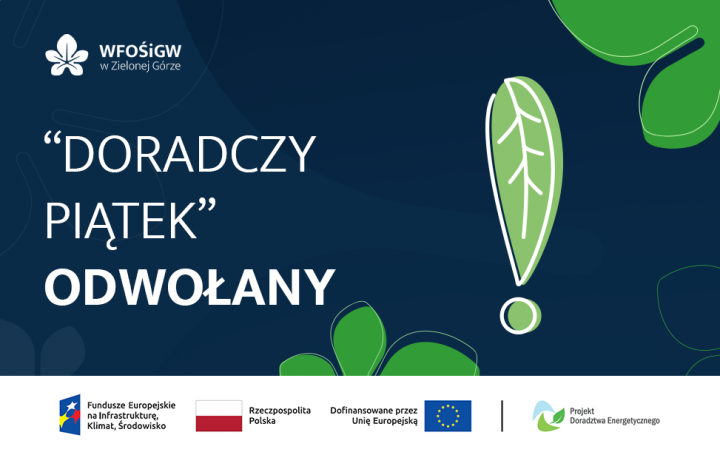 Odwołanie konsultacji z Doradcami Energetycznymi w ramach „Doradczych Piątków” zaplanowanych na 29.11.2024 rok